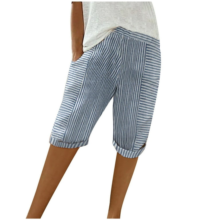 Casual Striped Print Pocket Buttons Patchwork Loose High Waist Straight Patchwork Bottoms Casual Striped Print Pocket Buttons Patchwork Loose High Waist Straight Patchwork Bottoms
