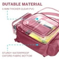 thumbnail image 4 of XIANXIAN Transparent Schoolbag for Men and Women 0.4Mm Transparent Backpack Backpack Student Backpack Pvc Fabric Backpack Male and Female Students Backpack Adult Backpack Trend Transparent Casual, 4 of 7