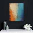 thumbnail image 4 of PIKWEEK Turquoise Orange Abstract&nbsp;Modern Canvas Wall Art Prints,Nordic Teal Blue Minimalist Paintings Prints,Artwork for Art Theme Decor Office Salon Porch Bathroom Bedroom Living Room Home, 4 of 4