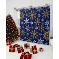 thumbnail image 5 of Christmas Yellow Snowflake Shower Curtain, Winter Xmas Blue Simple Waterproof Fabric Shower Curtains with 12 Hooks, Bathroom Curtain Set for Bathroom Accessories Decor, 72 x 84 Inches, 5 of 9