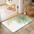 thumbnail image 2 of 2x3 Ft Entryway Area Rug, Sage Green Palm Leaves Kitchen Rug Runner Washable Floor Mat, Summer Tropical Botanical Non Slip Indoor Door Mat Throw Carpet for Bathroom Living Room Bedroom, 2 of 8