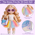 thumbnail image 2 of Caunedy 27 Pcs 18 inch Doll Suitcase Travel Luggage Play Accessories,Unicorn Luggage,Sunglasses,Computer,Phone,Ipad,Passport,Plane Ticket and Makeup Playset for Kids Ages 3-12 Girls Gifts, 2 of 8
