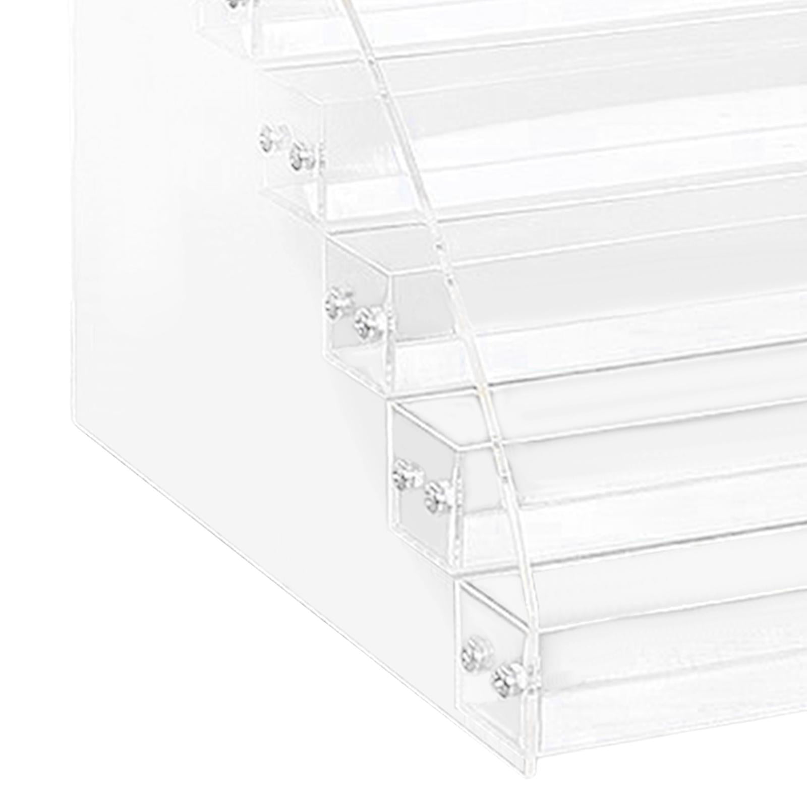 Colaxi Acrylic Business Card Holder Display Stand, Desktop Dispenser Office Home Supplies Display Shelf for Toy Stationerry Lipstick 7 Tier