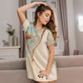 thumbnail image 3 of Lsque Starfish On The Sand Beach Pattern Nightgowns for Women Sleep Shirts Short Sleeve Nightshirt Pullover Nightdress Soft Sleepwear Relaxed Fit Nightdress, 3 of 6