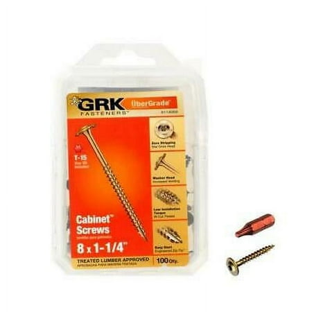 

2PK GRK Fasteners UberGrade No. 8 x 1-1/4 in. L Star Cabinet Screws