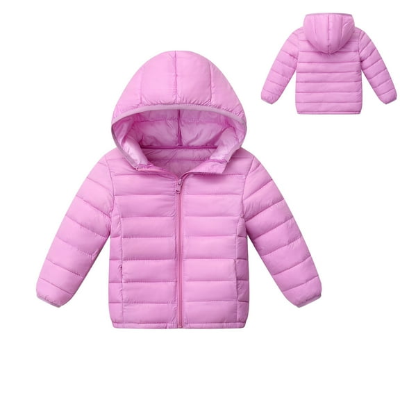 Toddler Boys Winter Coats with Hooded Puffer Jacket Boys Purple Jacket Full-Zip Long Sleeve Waterproof Boys Lightweight Jacket Boys Winter Jackets Size 3-4 Years