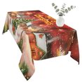 thumbnail image 2 of Red Green Christmas Table Cloth Waterproof Tablecloths, Winter Snowflakes Xmas Trees Village Tablecloth Dining Table Cover for Kitchen Party Tabletop Outdoor, Rectangle Tablecloth 54x108 Inch, 2 of 9