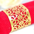 thumbnail image 4 of Yuarrent 50Pcs Napkin Holders Single Use Gold Paper Hollow Buckles Banquet Decor Hotel Tableware Table Party Home Dinner Wedding Type3, 4 of 6