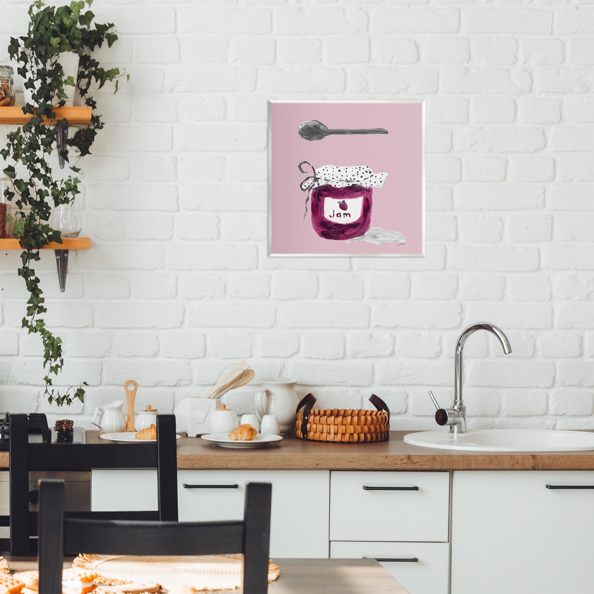 Stupell Industries Jam Jar over Blush Wall Plaque Art, design by Lucille Price