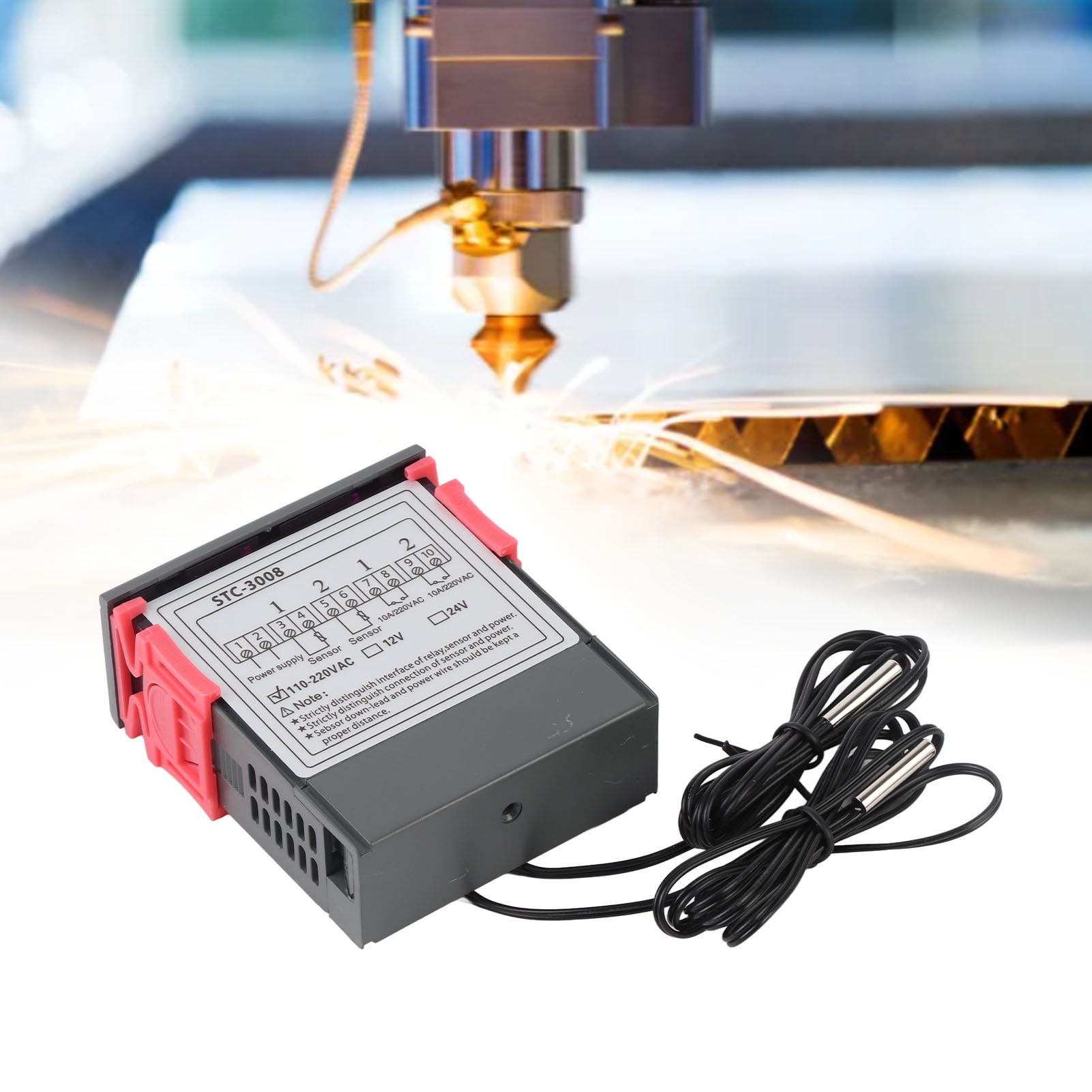 Temperature Controller, -55 Degrees Celsius ~+110 Degrees Celsius  Digital Thermostat LCD Display  For Home