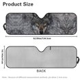thumbnail image 6 of Uorisanigo Gray Wolf Windshield Sun Shade for 2007-2023 Wrangler Rubicon Sahara TJ JK JKU 2 & 4 Door, Sun Visor Protection, Aluminum Foil Blocks Sunlight Heat UV Rays, 6 of 7