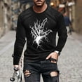 thumbnail image 2 of YOIAVAIOY Mens Ghost Print T Shirt Halloween Pumpkin Shirts Novelty Holiday Tee Shirts Spooky Season Pullover Tops Black M, 2 of 6