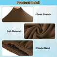 thumbnail image 3 of Stretch Ottoman Cover Rectangular Square Ottoman Slipcover with Elastic for Foot Stool Living Room Bedroom Fit Length 130-160cm / 51.18"-62.99", XL-Large, Dark Brown, 3 of 6
