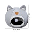 thumbnail image 3 of Lindas cuevas para gatos, casa para gatitos de felpa semicerrada, productos para mascotas para cachorros, para todas las estaciones, 3 of 8