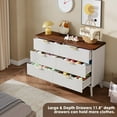 thumbnail image 5 of Garvee Modern Fluted 6-Drawer Dresser with Gold Handles Curved Profile Wooden Storage Chest, 5 of 8