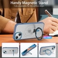 thumbnail image 2 of for iPhone 14 Plus Magnetic Case with Invisible Stand [Compatible with Magsafe], Clear Full Body Protective Cover Transparent Shockproof Phone Case for iPhone 14 Plus 6.7", Blue, 2 of 17