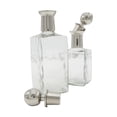 thumbnail image 2 of CC Home Furnishings Lidded Square Bottles - 11.75" - Clear - Set of 2, 2 of 7