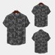thumbnail image 2 of Hawaiian Shirt For Men, Men's Vintage Button Down Bowling Shirts Short Sleeve Summer Beach Shirt L, 2 of 5