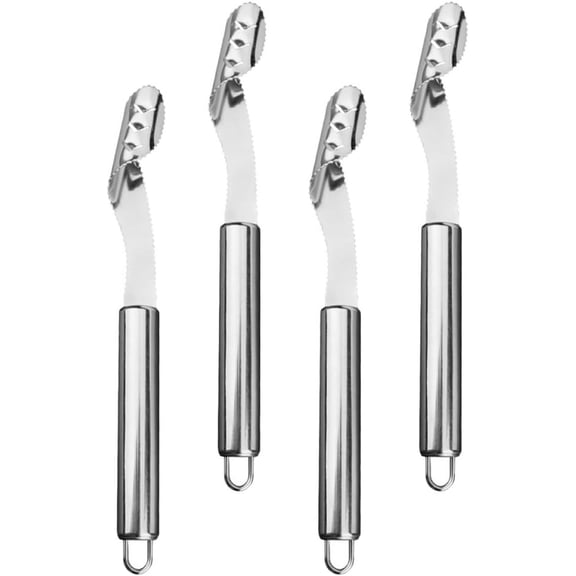 4pcs Stainless Steel Pepper Corer Tools for Home Kitchen, Chili Core Remover Set for Bell Pepper and Tomato Seed Removal
