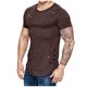 thumbnail image 1 of Blusa cómoda de manga corta para hombre con agujeros en la moda de verano Pompotops  oipoqjl32611, 1 of 5