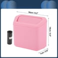 thumbnail image 4 of Unique Bargains Car Trash Can Hanging Car Door Plastic Trash Bin Pink 1 Pcs, 4 of 6