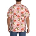 thumbnail image 3 of Yiaed Floral Mugs And Strawberries Print Mens Casual Wrinkle Free Shirts Short Sleeve Button Down Summer Stretch Dress Shirt-Medium, 3 of 5