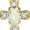 Gold, variant on JewelersClub Opal Cross Necklaces for Women – 14k Gold over Silver Cross Necklace for Women Over .925 Sterling Silver Cross with White Diamond Accents – Hypoallergenic Cross Pendant