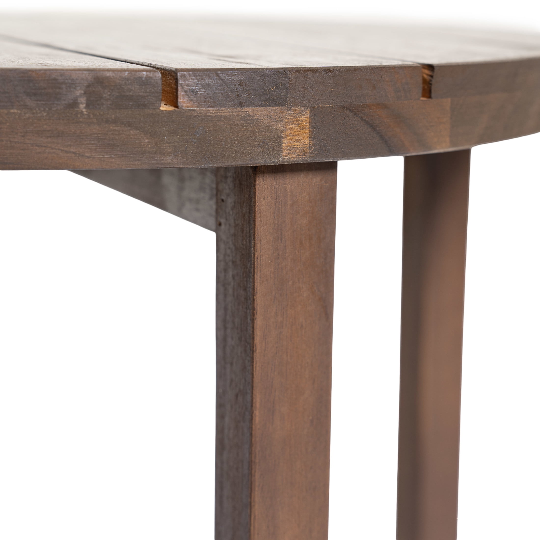 Christopher Knight Home Acacia Wood Outdoor Circular Side Table, Dark Oak