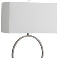 thumbnail image 2 of Benjara BM239391 Lampe de Table en Métal avec Base Design Anneau Ouvert, Argent, 2 of 5