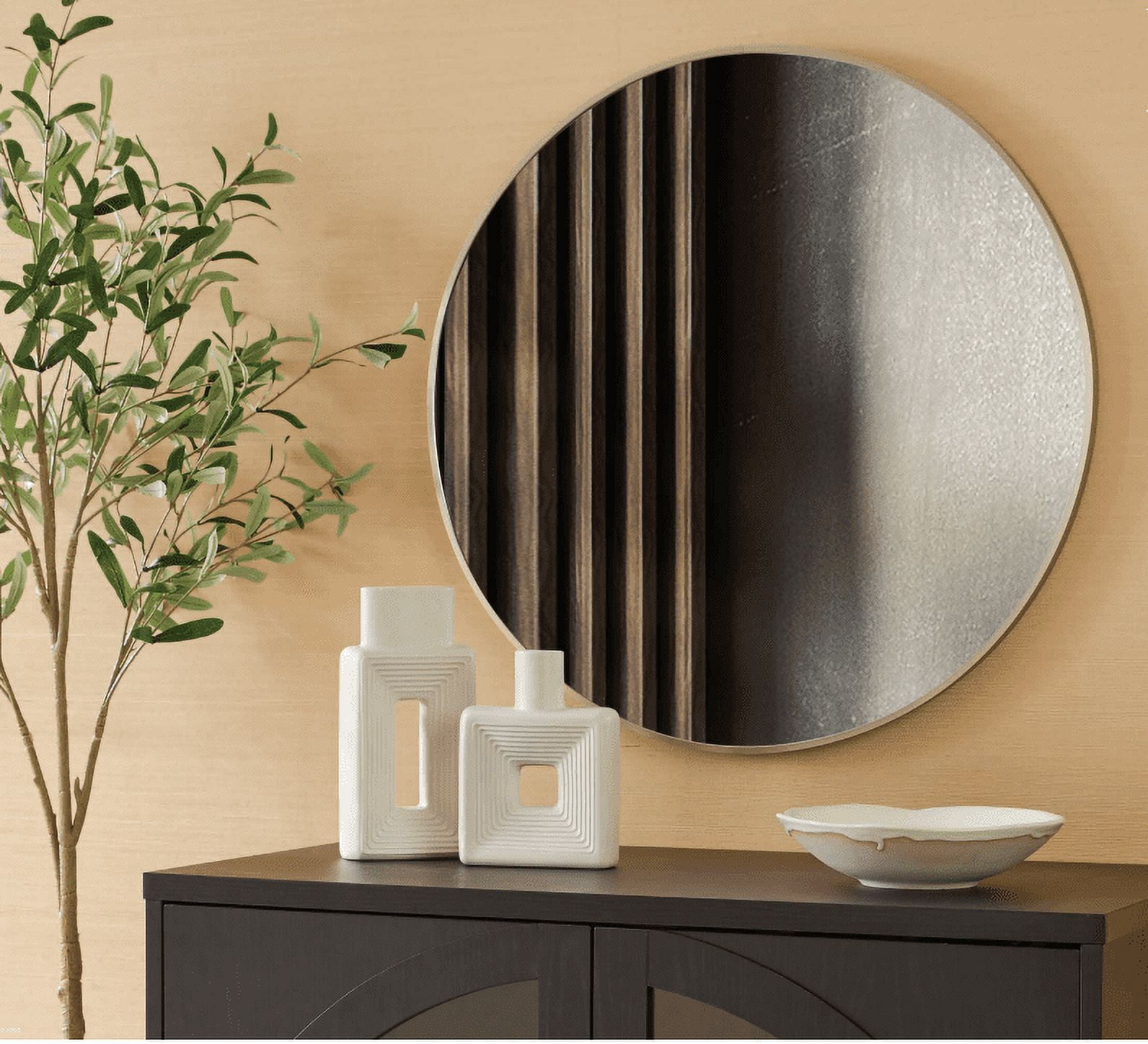 (4 pack) Better Homes & Gardens 28x28 Round Large Wall Mirror for Bathroom or Living Room