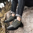 thumbnail image 6 of Mens Hiking Shoes Waterproof Breathable Lightweight Army Green Outdoor Trail Non-Slip Low Top,Size 9.5, 6 of 9