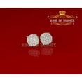 thumbnail image 5 of King of Bling's Aretes Para Hombre 925 Yellow Silver 1.68ct Cubic Zirconia Round Women's Earring, 5 of 10