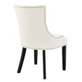 thumbnail image 5 of Modway Marquis 20.5" Velvet Dining Side Chairs in White/Black (Set of 2), 5 of 8