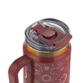 thumbnail image 5 of Thyme & Table 32oz Stainless Steel Luna Tumbler with Handle and Dual Straw Lid, Red Zodiac, 5 of 8