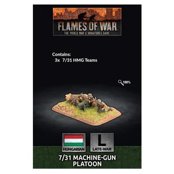 Flames of War: Hungarian 7/31 Machine-Gun Platoon (Late-War)
