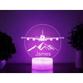 thumbnail image 4 of YSITIANNA Airplane Night Light 3D Illusion Lamp Night Stand Lights, Airplane Mountain Table Lamp Small Night Lamps Bedside Lamps with USB Cable, Airplane Decor Birthday Christmas Gifts for STNL#2438, 4 of 5