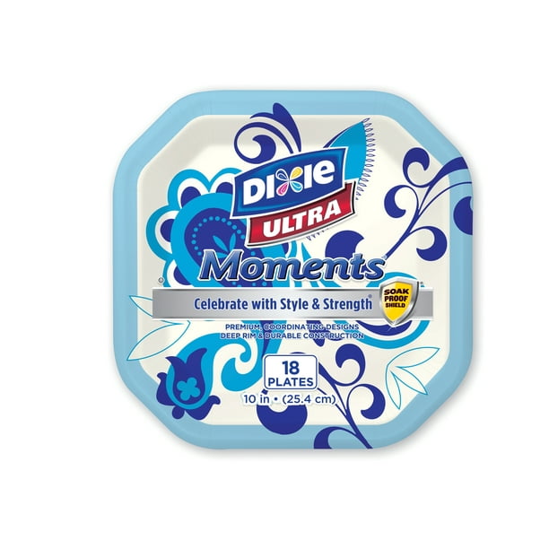 Dixie Ultra Moments Plates, 10", 18 Ct