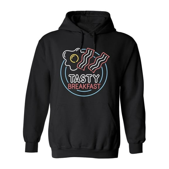 Tasty Breakfast Design Hoodie Men -Image by Shutterstock, Male x-Large