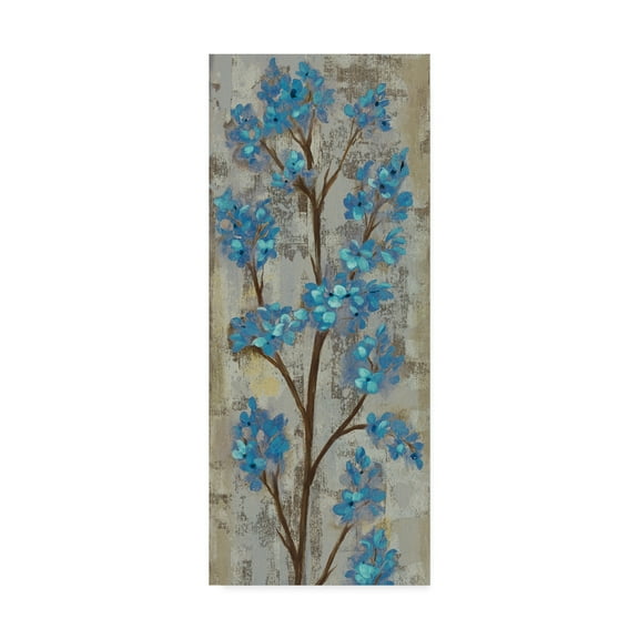 Trademark Fine Art 'Almond Branch I Blue Crop' Canvas Art by Silvia Vassileva