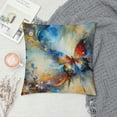 thumbnail image 2 of JRXY  Butterfly Pillow Covers Watercolor Lotus Floral Fantasy Splash Doodle Painting Waist Lumbar Cushion Cover Oblong Rectangle Pillowcase for Men Women Home White, 2 of 5