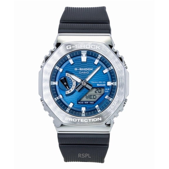 Casio G-Shock G-Steel Bio-Based Resin Strap Smartphone Link Analog Digital Blue Dial Solar GBM-2100A-2B 200M Men's Watch