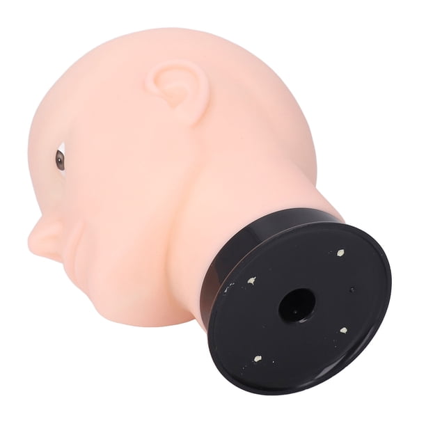 Cabeza De Maniquí Masculino Calvo, 11.4 Pulgadas De Altura PVC Versátil Peluca Sombrero Modelo De Exhibición Cabeza, Práctica De Estilo Y Realista Para Masajes,