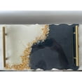 thumbnail image 1 of Rectangular Wavy Resin/Epoxy Serving Tray with Flakes Hand made, 1 of 22