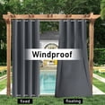 thumbnail image 3 of CJC Outdoor Patio Curtains Waterproof Windproof, Top and Bottom Grommet Privacy Blackout Thermal Insulated Curtains for Garden Patio Door Gazebo Pergola Porch, 1 Panel, 52"x 108", 3 of 18