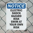 thumbnail image 5 of (2 Pack) Electric Shock Hazard Risk Swim OSHA Notice Sign 18 Inch X 24 Inch Plastic Sign, Weather Resistant, UV Protected for Workplace, Business, and Construction Site, Made in the USA, 5 of 8