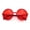 Red Frame - Red Lens, variant on Womens Wizard Round Circle Lens Plastic Mod Fashion Sunglasses / White Frame - Green Lens