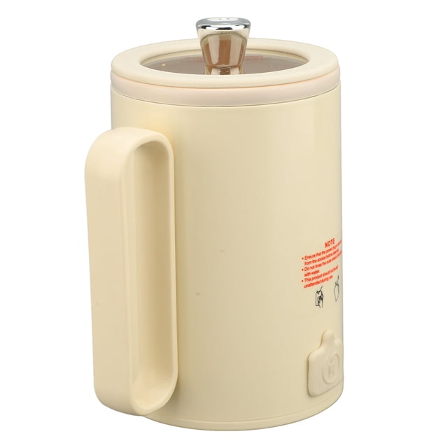 Mini Hot Water Boiler, Auto Power Off Rapid Heating Small Portable Electric Kettle Boil Dry Protection US Plug 110V for Water White