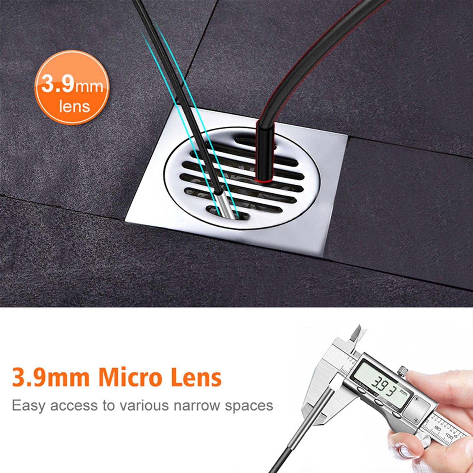 3.9MM 2.0MP Wireless Endoscope Camera WiFi Borescope Inspection Camera IP67 Flexible Snake Camera , User-Friendly Borescopes