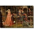thumbnail image 1 of Ceramic Tile Mural-John Waterhouse Garden Wall Tile Mural 29. 48" w x 32" h using (24) 8 x 8 ceramic tiles, 1 of 3