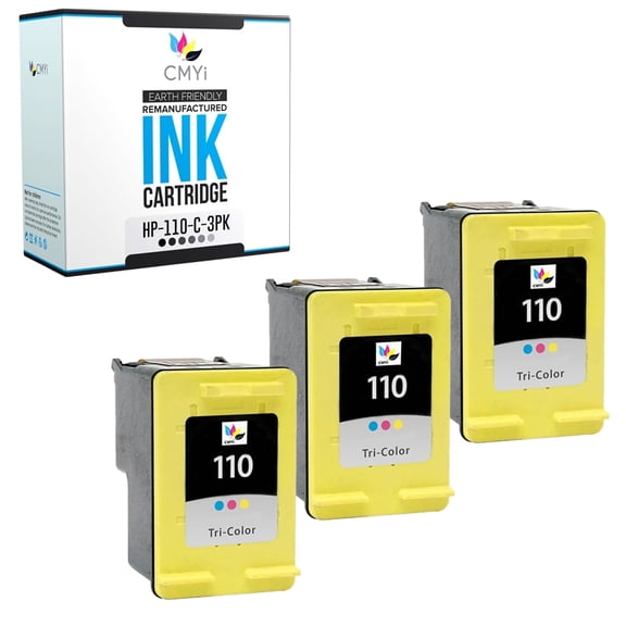 CMYi color ink cartridges for printers compatible with 110 and PhotoSmart Series, 3 Tri-color